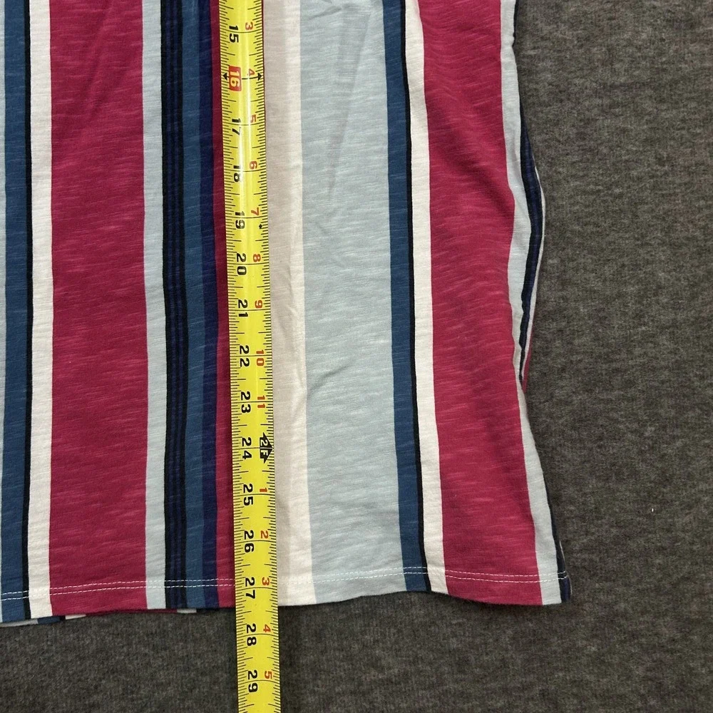 VTG 90 Guess Vertical Striped Embroidered Spellout Short Sleeve Shirt Size Small - Picture 13 of 14